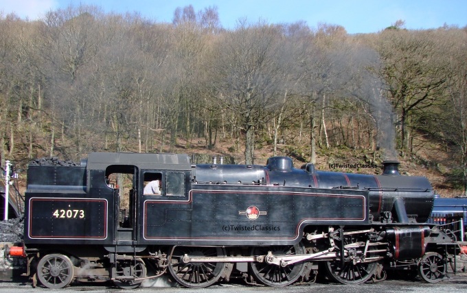 Steam loco at Haverthwaite